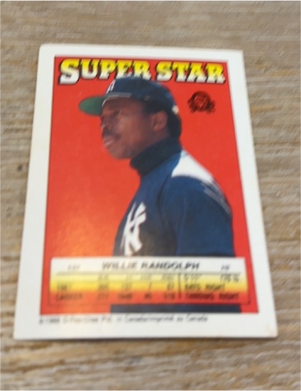 1988 Topps Stickers #37 Willie Randolph Super Star — front