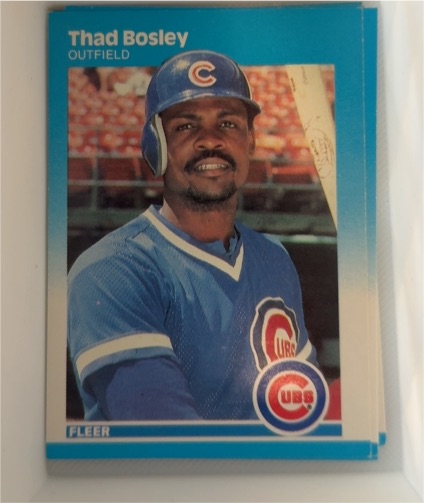 1987 Fleer #555 Thad Bosley Chicago Cubs — front