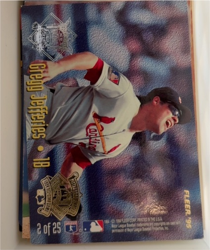 1995 Fleer #2 of 25 Gregg Jefferies — front