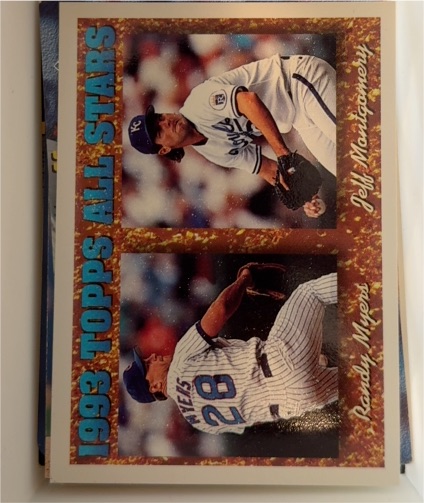1994 Topps #394 Randy Myers / Jeff Montgomery — front