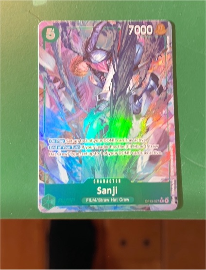 One Piece Card Game OP13-027 Sanji (Alternate Art) Carrying On His Will — front