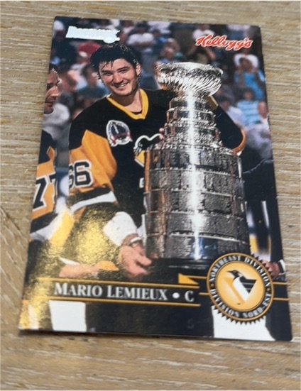1995-96 Donruss Kellogg's #2 Mario Lemieux The Cup — front
