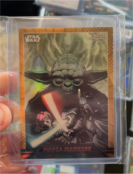 2023 Topps Chrome Star Wars #MM-10 Manga Madness Yoda Luke Skywalker Darth Vader — front