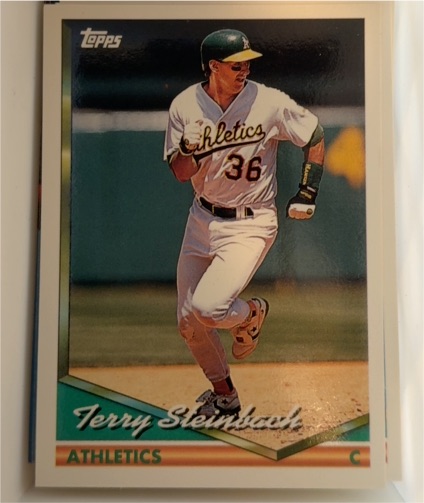 1994 Topps #610 Terry Steinbach Athletics — front