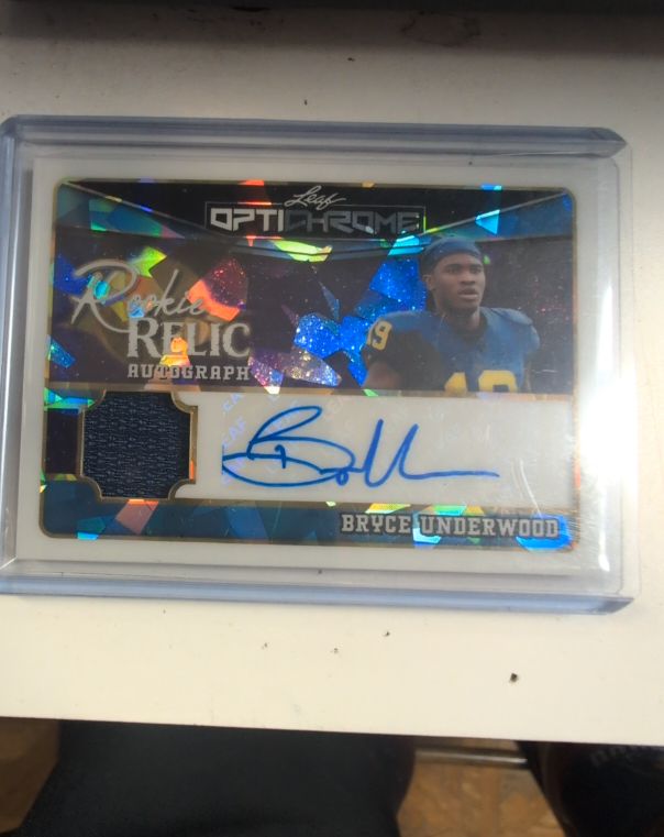 2025 Leaf Optichrome Bryce Underwood Rookie Relic Autograph — front