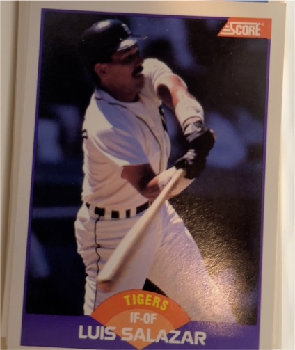 1989 Score #316 Luis Salazar Detroit Tigers — front