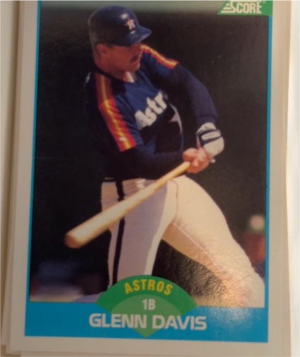 1989 Score #164 Glenn Davis — front