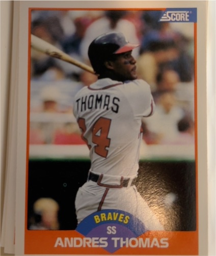 1989 Score #406 Andres Thomas — front