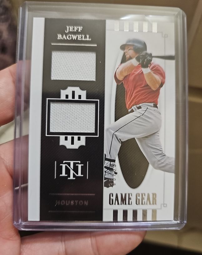 2021 Panini National Treasures Game Gear #GG-JB Jeff Bagwell — front