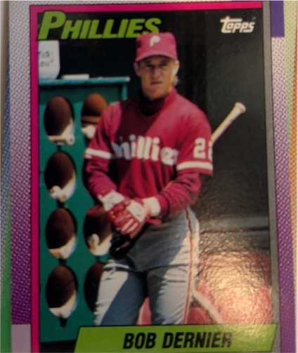 1990 Topps #204 Bob Dernier — front