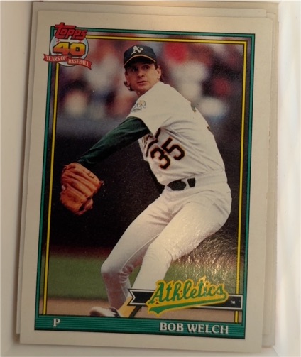 1991 Topps #50 Bob Welch — front