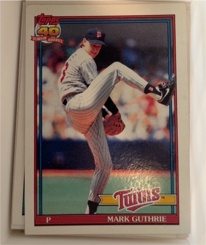1991 Topps #698 Mark Guthrie — front