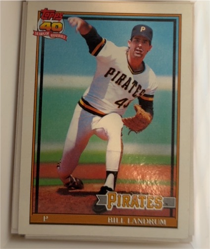 1991 Topps #595 Bill Landrum — front