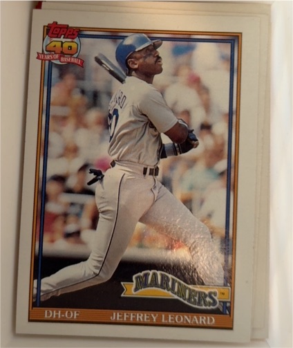 1991 Topps #55 Jeffrey Leonard — front