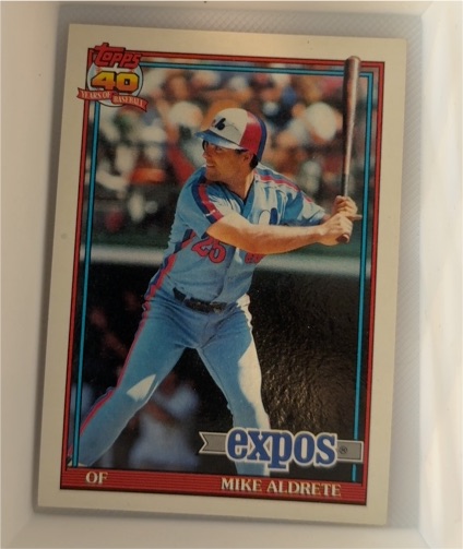 1991 Topps #483 Mike Aldrete — front