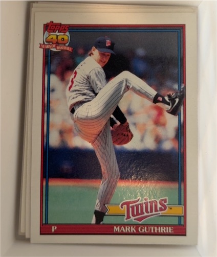 1991 Topps #698 Mark Guthrie — front