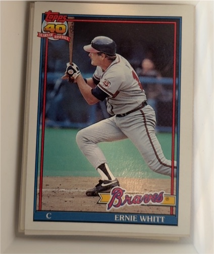 1991 Topps #492 Ernie Whitt — front