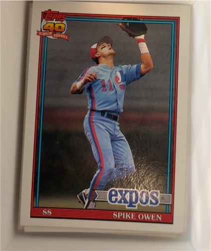1991 Topps #372 Spike Owen — front