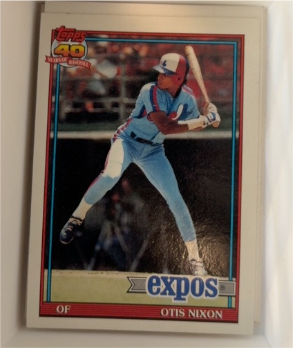 1991 Topps #558 Otis Nixon — front