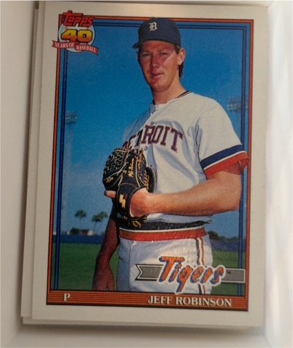 1991 Topps #766 Jeff Robinson — front