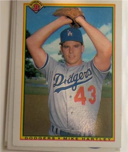 1990 Bowman #87 Mike Hartley — front