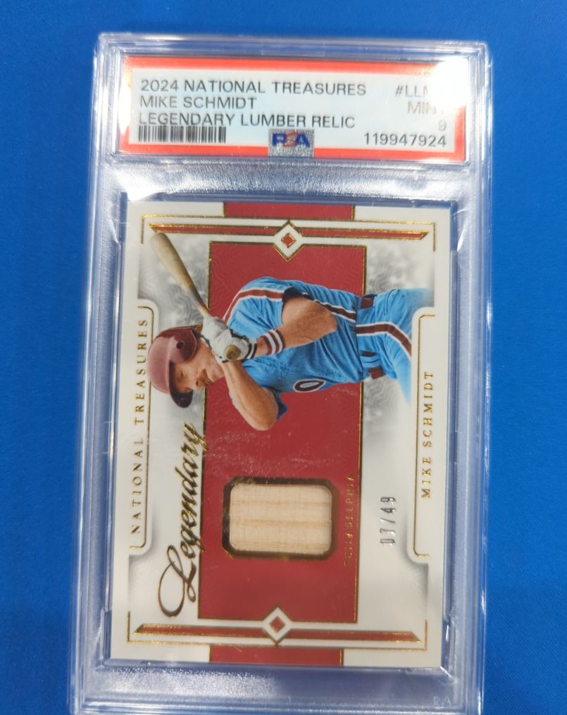 2024 Panini National Treasures #LLR-MS Mike Schmidt Legendary Lumber Relic — front