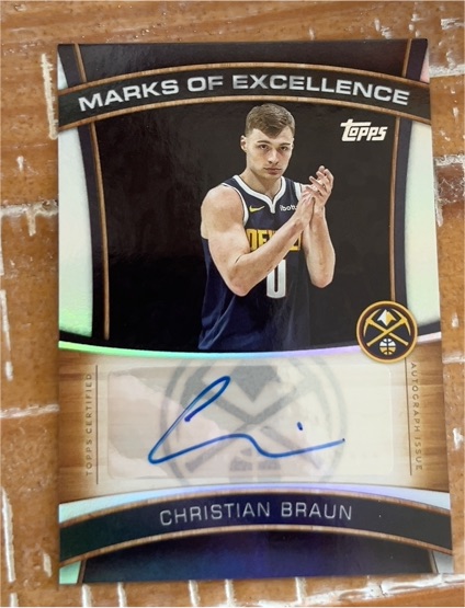 2025-26 Topps Marks of Excellence #ME-CB Christian Braun — front
