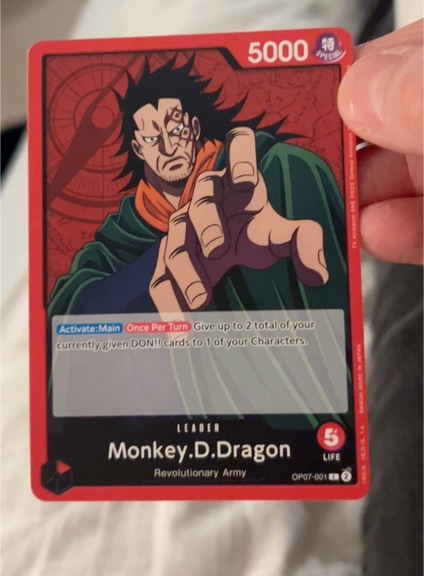 2024 One Piece Card Game OP07-001 Monkey D. Dragon — front