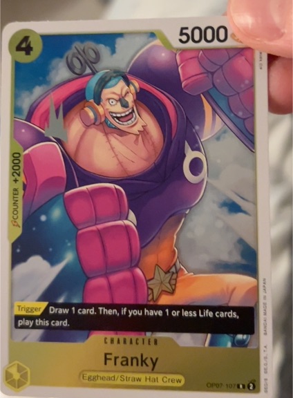 2024 One Piece Card Game OP07-107 Franky 500 Years in the Future — front