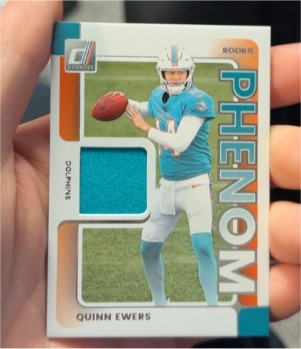 2025 Panini Donruss #RPJ-QES Quinn Ewers Rookie Phenom Patch — front