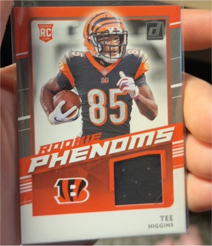 2020 Donruss #RP-TH Tee Higgins Rookie Phenoms Patch — front