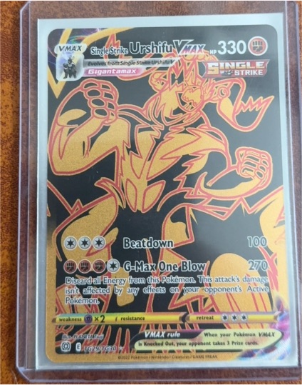 2022 Pokémon Brilliant Stars TG29/TG30 Single Strike Urshifu VMAX — front