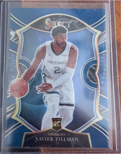 2020-21 Panini Select #95 Xavier Tillman Concourse Blue Prizm Rookie Card — front