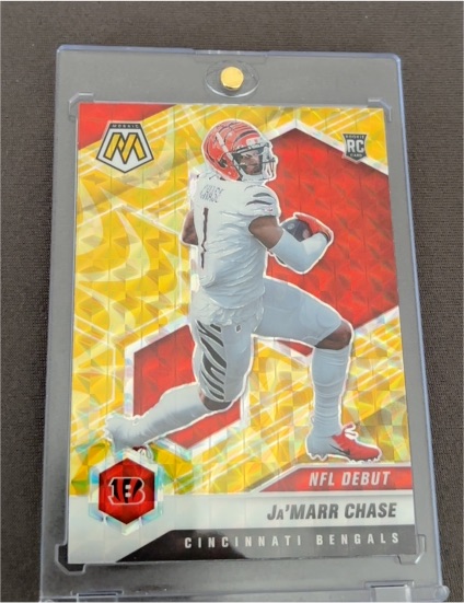 2021 Panini Mosaic #247 Ja'Marr Chase NFL Debut Rookie Card — front