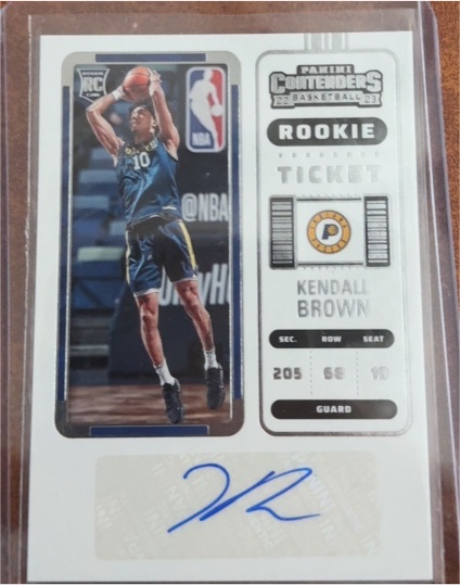 2022-23 Panini Contenders #152 Kendall Brown Rookie Ticket Auto — front