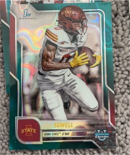 2025 Bowman Chrome University #123 Chase Sowell — front