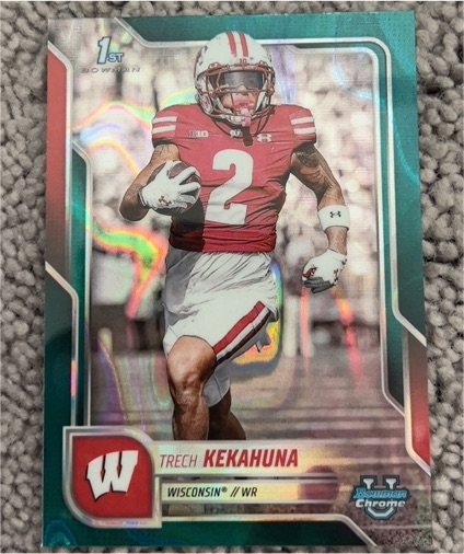 2025 Bowman University Chrome #37 Trech Kekahuna — front