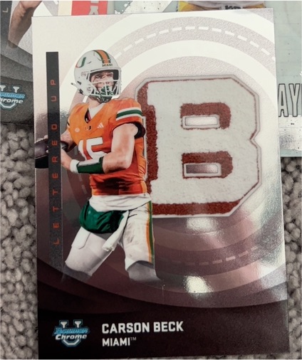 2025 Bowman University Chrome #LU-1 Carson Beck — front