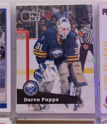 1991-92 Pro Set #21 Daren Puppa Buffalo Sabres — front