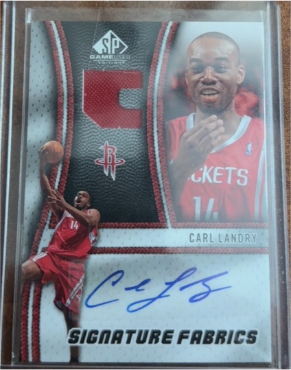 2009-10 Upper Deck SP Game Used Signature Fabrics #SF-CL Carl Landry — front