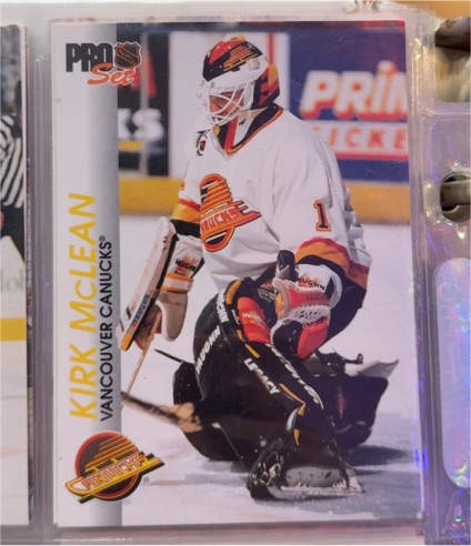 1992-93 Pro Set #193 Kirk McLean — front
