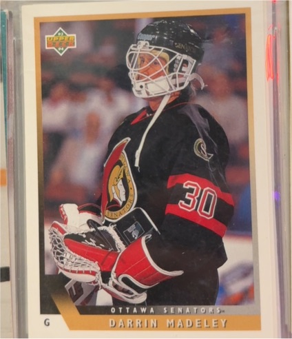 1993-94 Upper Deck #61 Darrin Madeley Rookie Ottawa Senators — front