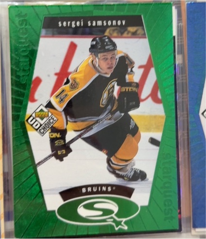 1998-99 Upper Deck UD Choice Starquest Green #SQ6 Sergei Samsonov — front