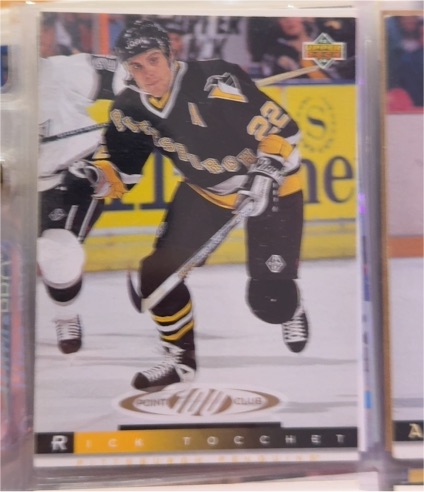 1993-94 Upper Deck #233 Rick Tocchet Pittsburgh Penguins 100 Point Club — front