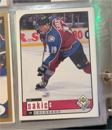1998-99 Upper Deck UD Choice #19 Joe Sakic — front