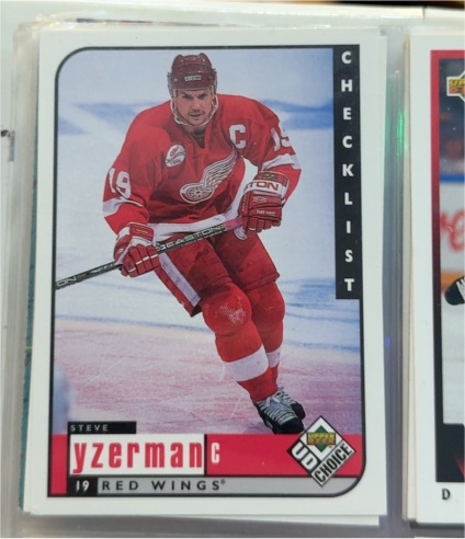 1998-99 Upper Deck Choice #310 Steve Yzerman Checklist — front
