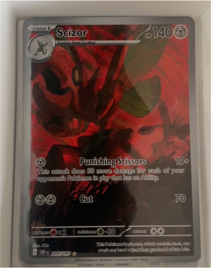 2023 Pokemon #205/197 Scizor Illustration Rare — front