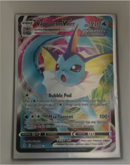 2021 Pokémon TCG Evolving Skies #030 Vaporeon VMAX — front