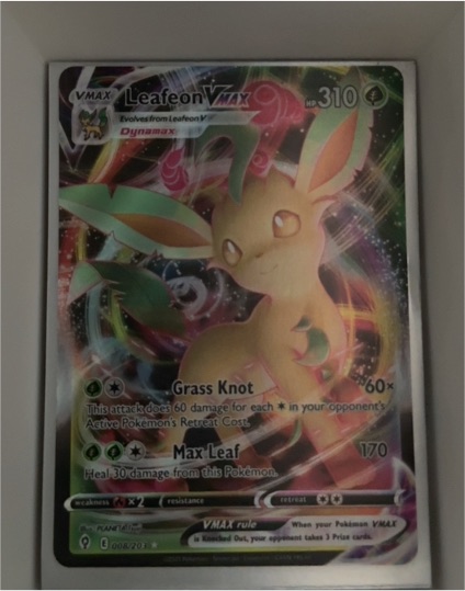 2021 Pokémon TCG Evolving Skies #008 Leafeon VMAX — front