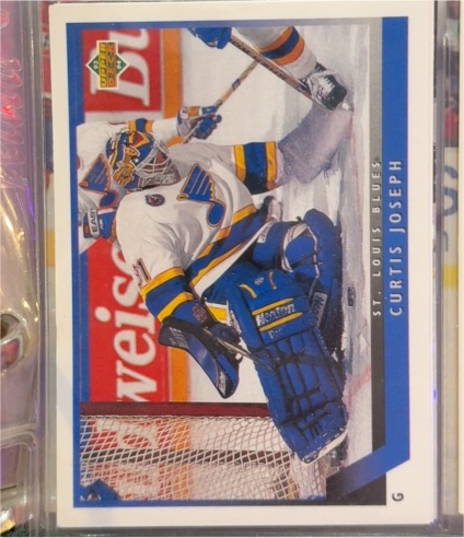 1993-94 Upper Deck #157 Curtis Joseph St. Louis Blues — front
